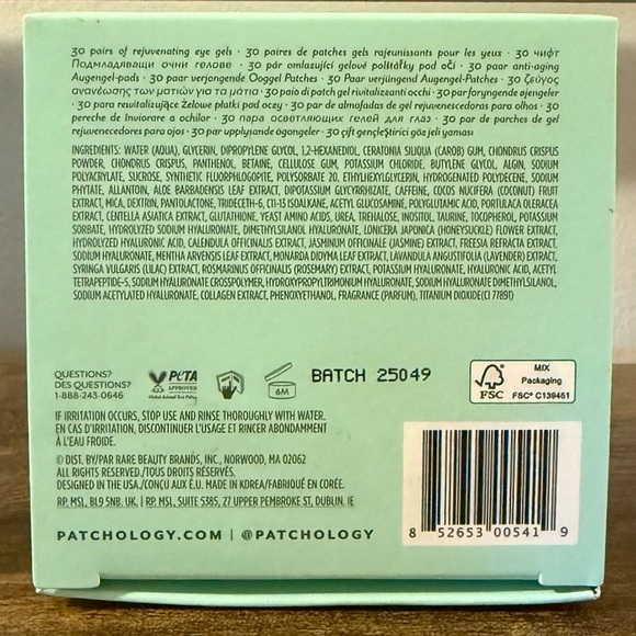 Patchology FlashPatch Rejuvenating Eye Gels 30 Pairs De-Puff, Hydrate & Brighten - Picture 15 of 16